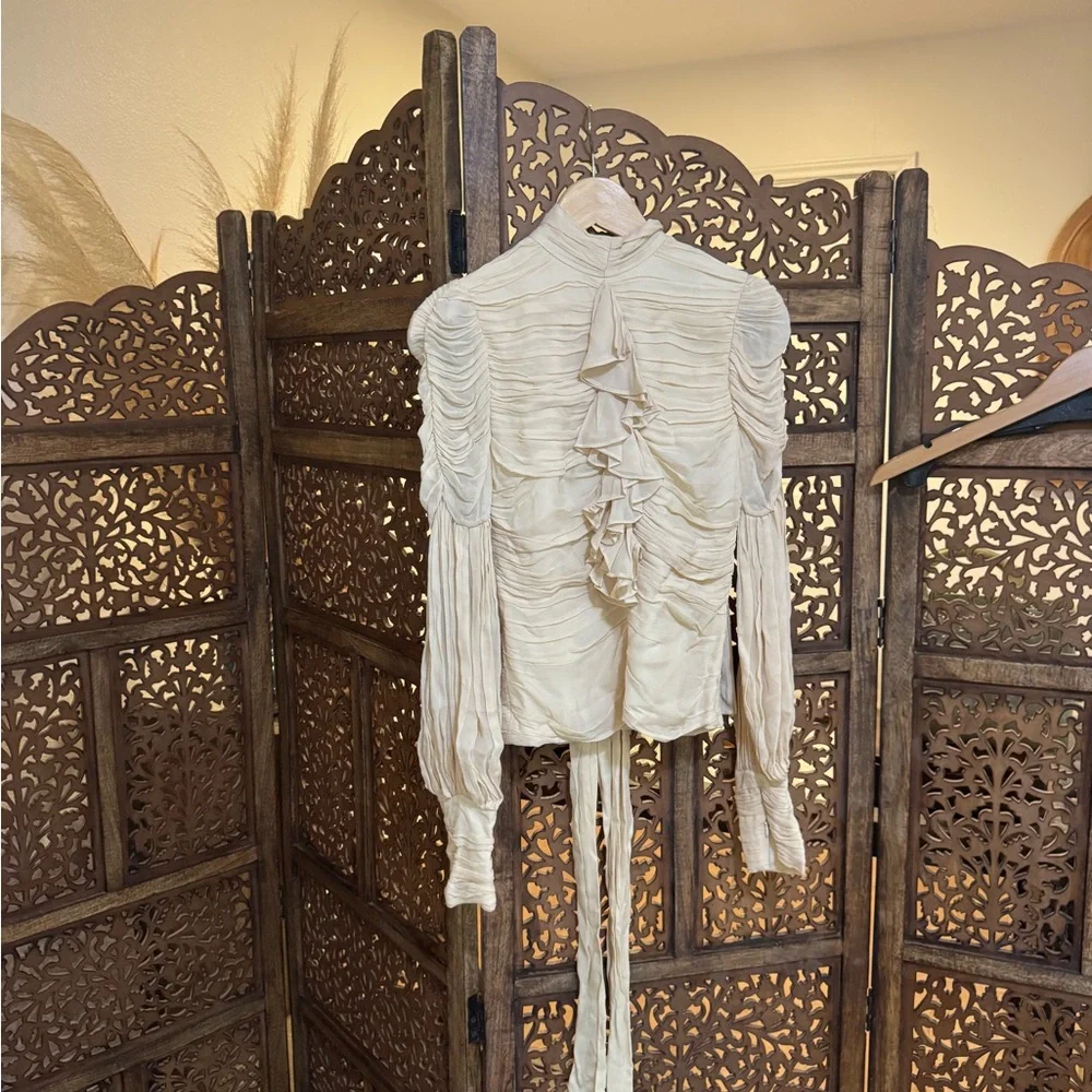 NEW NWT Zimmermann Celestial Ruched Blouse